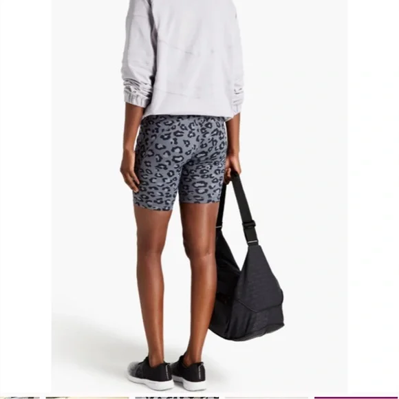 Monrow active wear shorts size medium leopard print Brand new with tags. - Picture 2 of 5